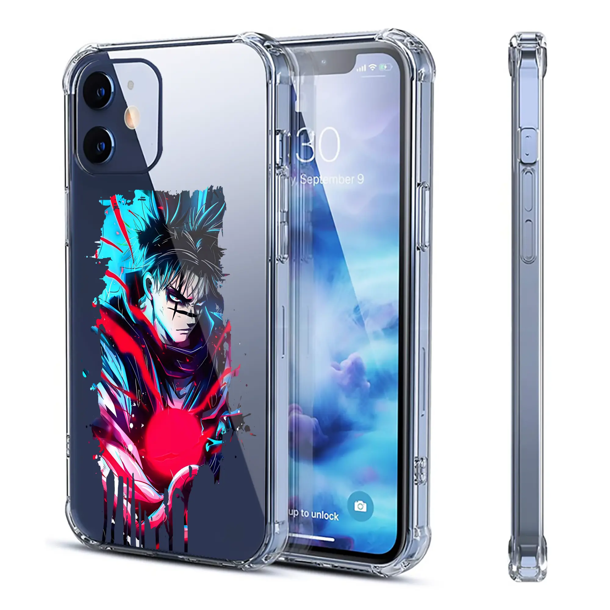 呪術廻戦 グッズ,脹相 - IPhone 12シリーズ対応 ・ 透明スマホケース ・ クリアソフトケース ・ TPU素材 ・ 耐衝撃 ・ 高密着 ・ 防汚 防指紋 ・ 簡単着脱